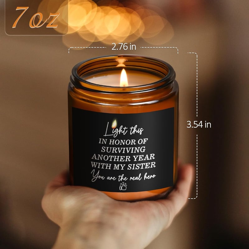 Funny Lavender Scented Candle for Brother-in-Law 7 Oz