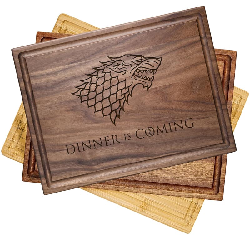 Game of Thrones Hardwood Cutting Board - House Stark 