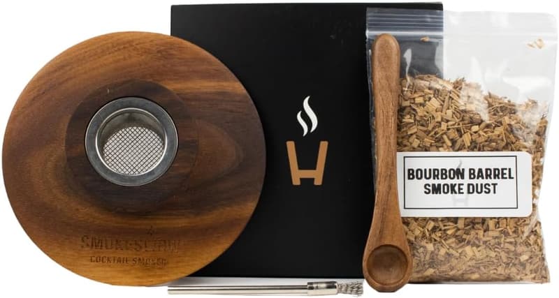 Cocktail Smoker with Wood Chips - Safe Beeswax Coating