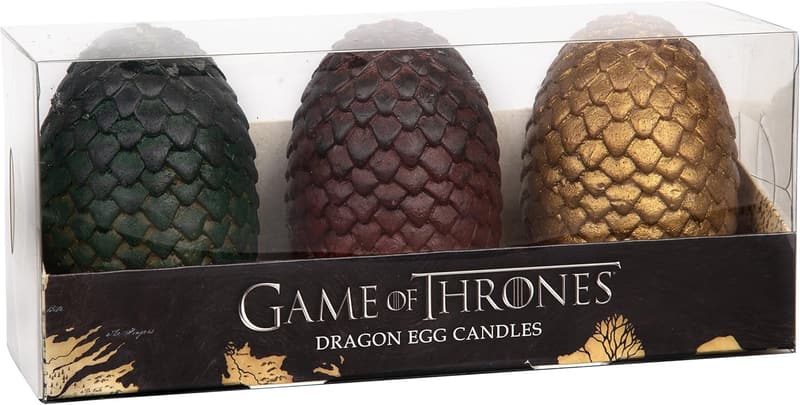 Game of Thrones Dragon Egg Replicas - Set of 3 Candles for Fans