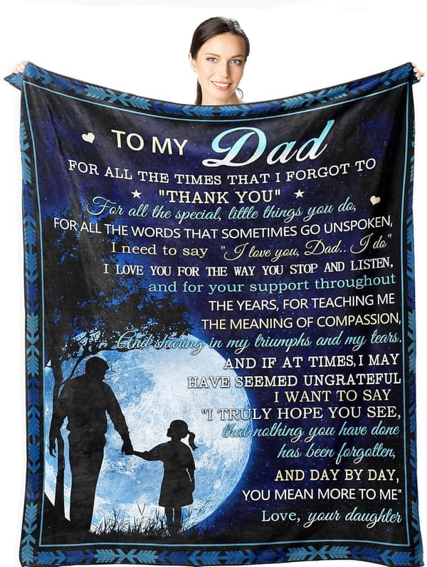 Father's Day Blanket from Daughter - 60