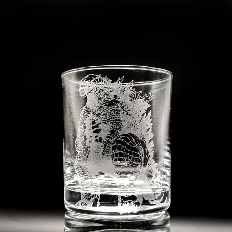 Engraved 11oz Whiskey Glass for Monster Movie Fans