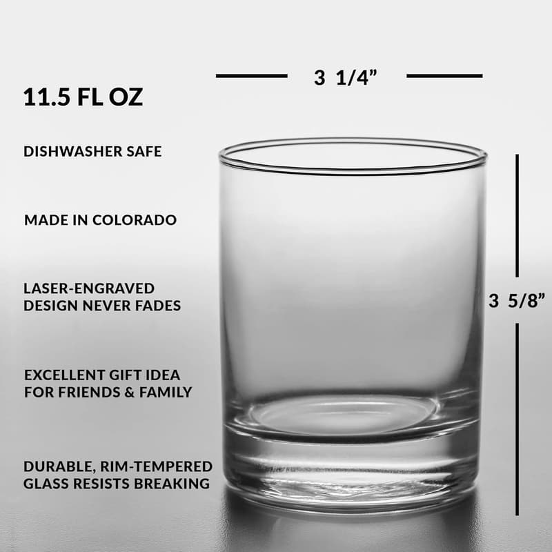 Engraved 11oz Whiskey Glass for Monster Movie Fans