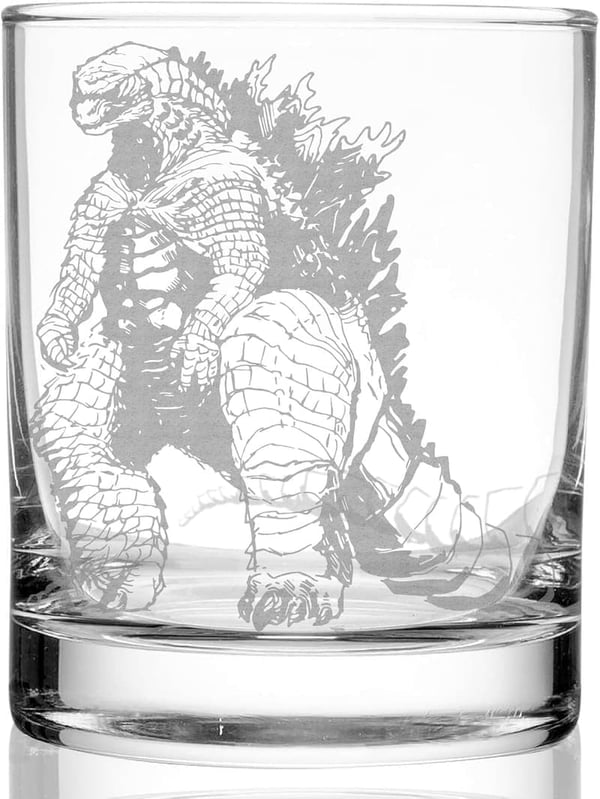 Engraved 11oz Whiskey Glass for Monster Movie Fans