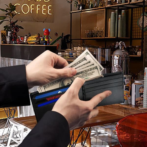 Personalized RFID Blocking Leather Wallet for Dad