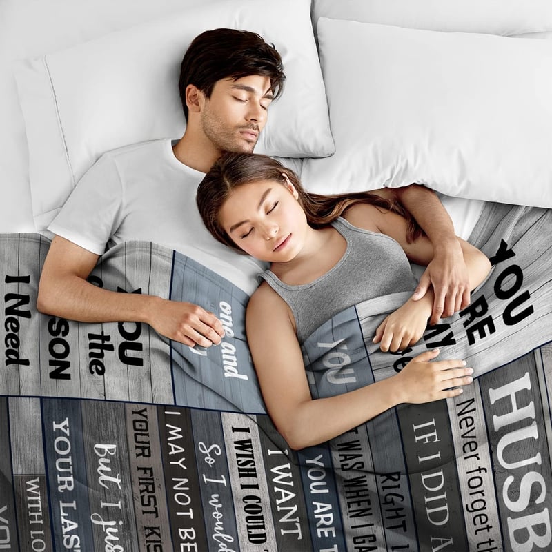 Husband's Birthday Blanket - Romantic I Love You Gift 60x50in