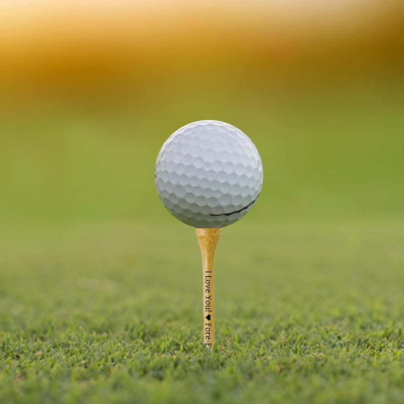 Anniversary Gift: 3.25-inch Wood Golf Tees for Him