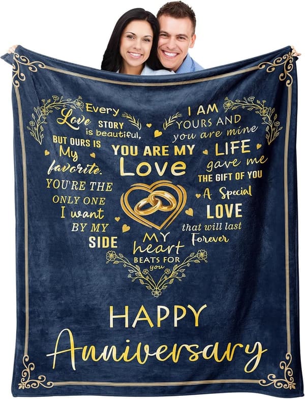Anniversary Blanket Gift for Couples - 60