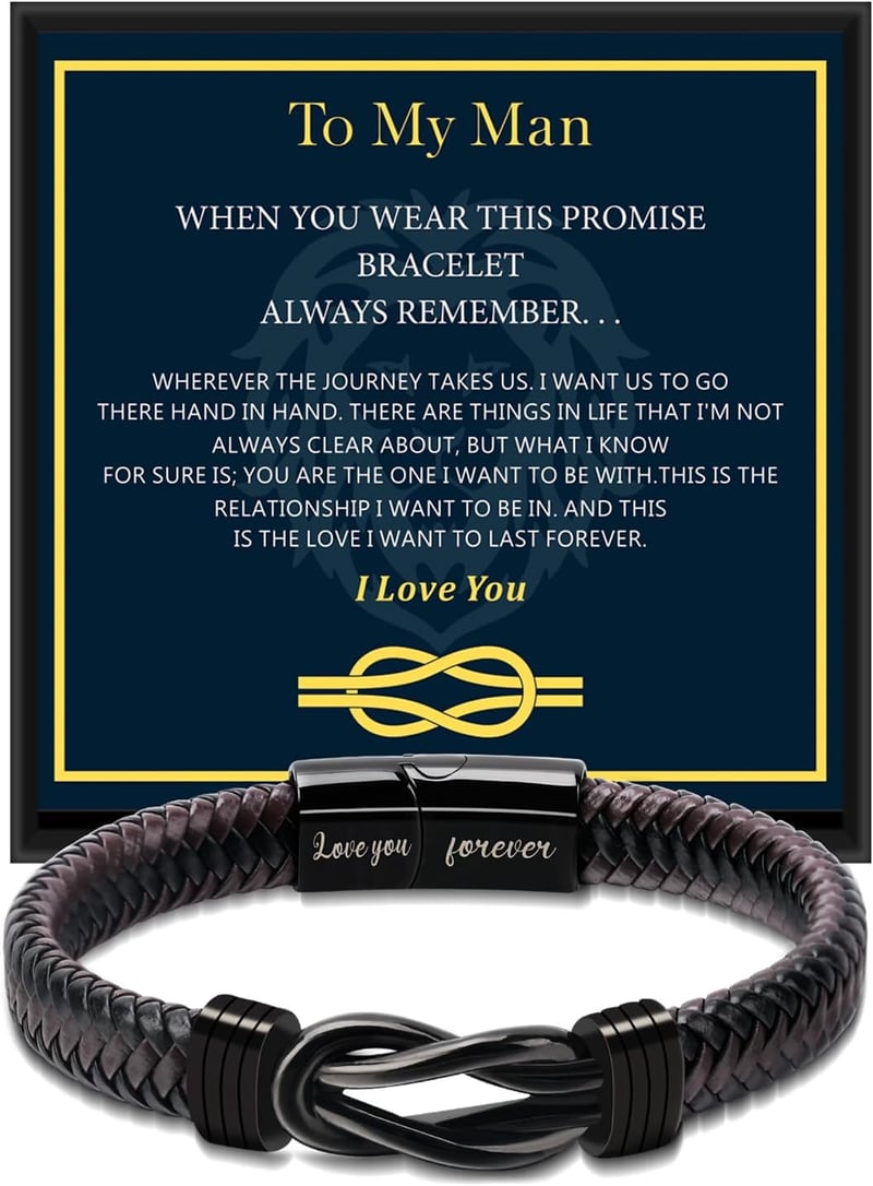 Valentine's Day Men's Bracelet for Dad or Husband