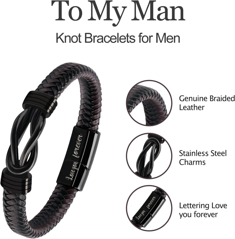 Valentine's Day Men's Bracelet for Dad or Husband
