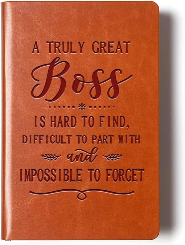 Boss Appreciation Gift: Leather Travel Journal for Leaders