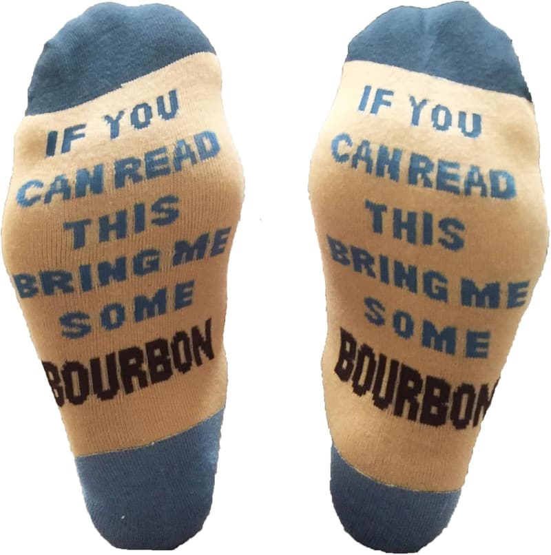 Bourbon Gift Men's Funny Dress Socks - Novelty Whiskey Lover's Gift