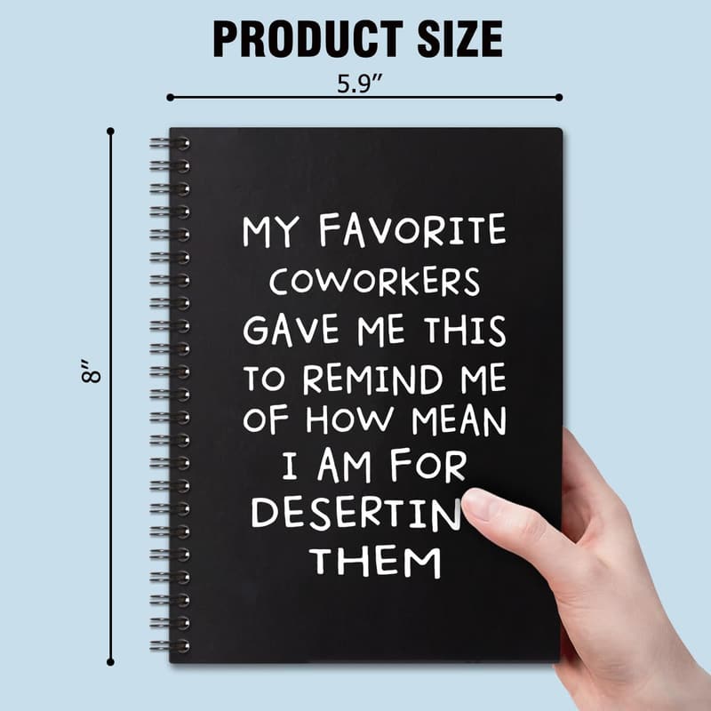 Funny Coworker Farewell Spiral Notebook - 160 Pages