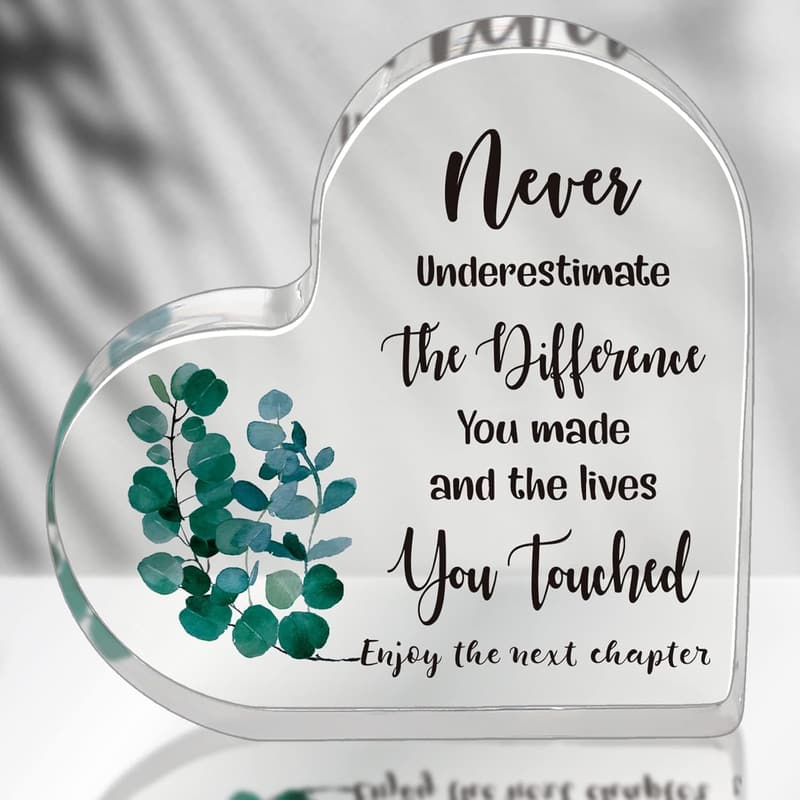 Retirement Gift - Acrylic Keepsake for Colleagues and Friends