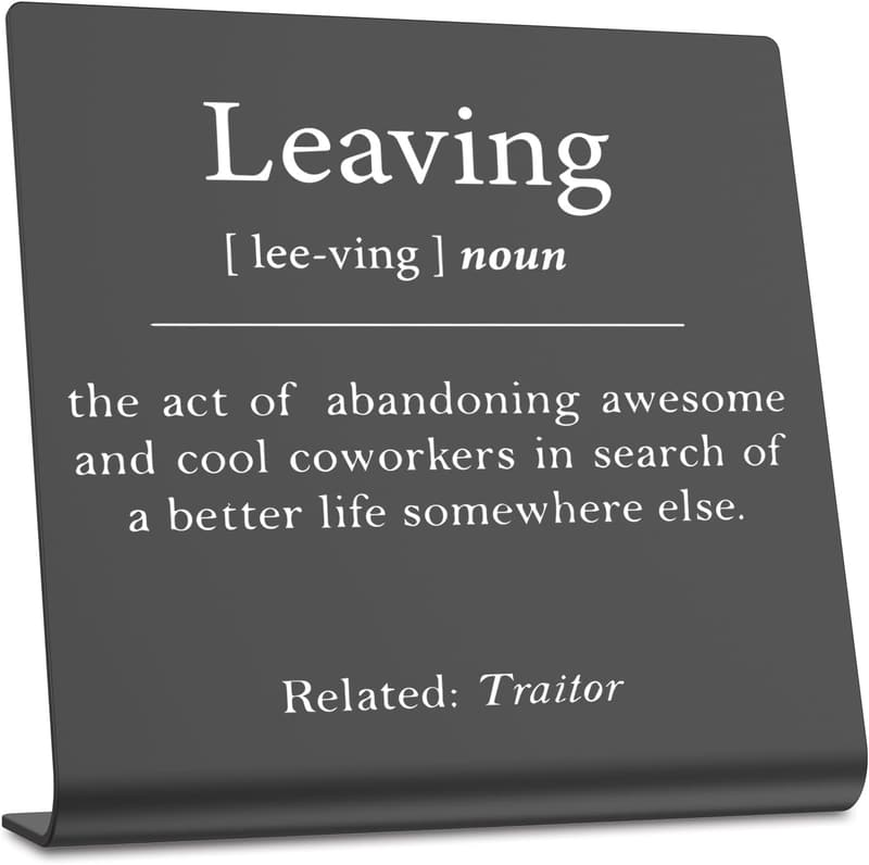 Farewell Gift Plaque for Coworker or Boss