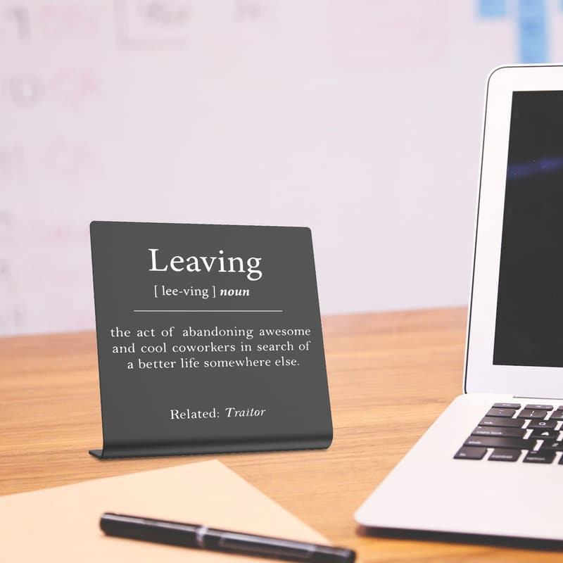 Farewell Gift Plaque for Coworker or Boss