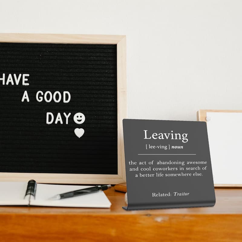 Farewell Gift Plaque for Coworker or Boss