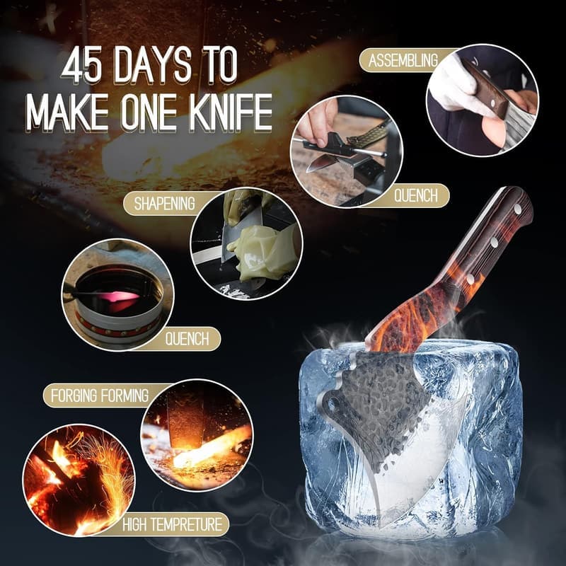 Handmade Heavy Duty Meat Cleaver Knife for Men