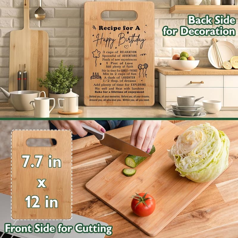 Birthday Cutting Board Gift for Women and Men, 2025