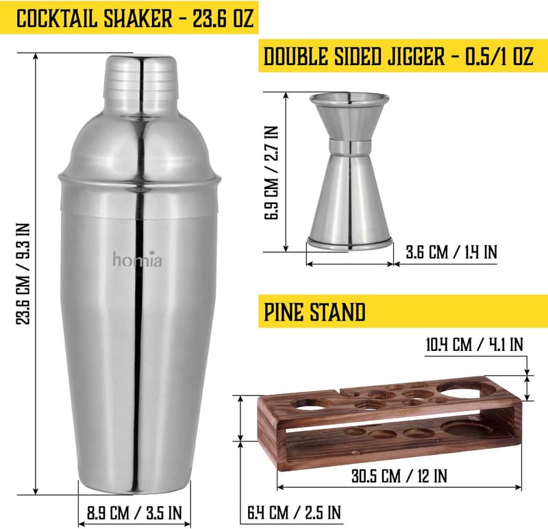 13-Piece Bartender Kit with Whiskey Smoker & Pine Stand