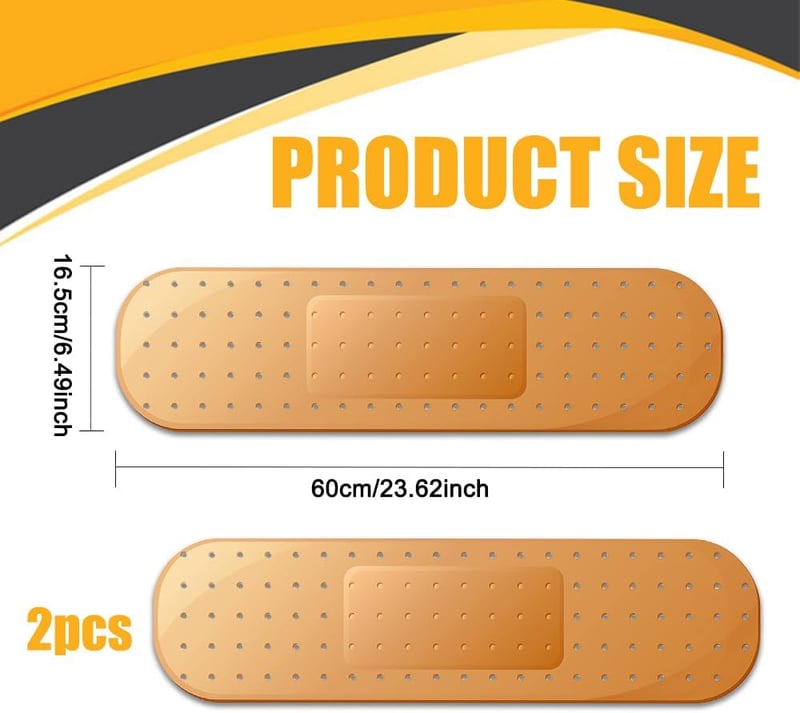 Funny Band-Aid Car Bumper Stickers - 2PCS Beige Decals