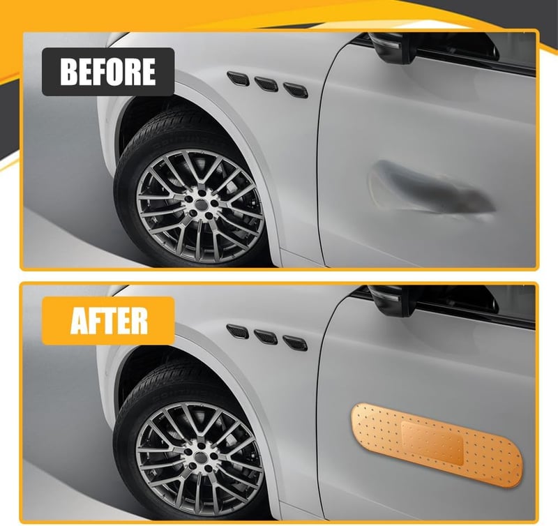 Funny Band-Aid Car Bumper Stickers - 2PCS Beige Decals