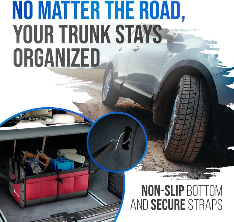 Large Collapsible Car Trunk Organizer – Heavy-Duty Waterproof Storage