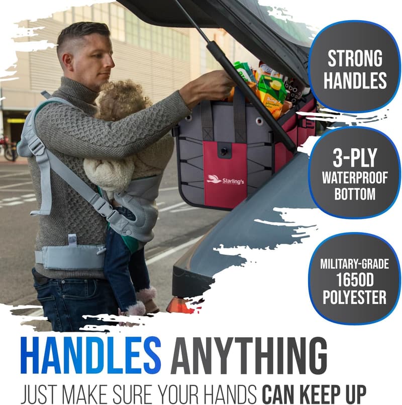 Large Collapsible Car Trunk Organizer – Heavy-Duty Waterproof Storage