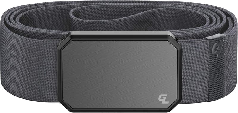 Men's Stretch Nylon Groove Belt with Magnetic Aluminum Buckle
