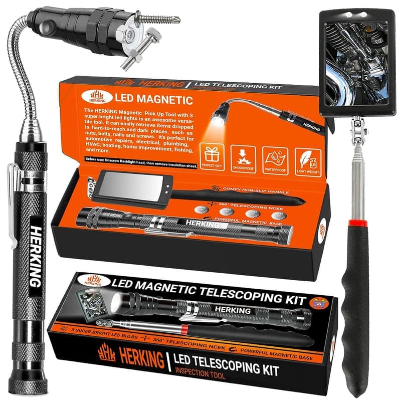 Valentine's Day Telescoping Magnetic Pickup Tool Set for Men