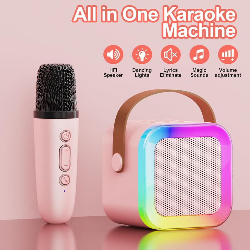 Portable Karaoke Machine with Voice Changing - Kids Birthday Gift