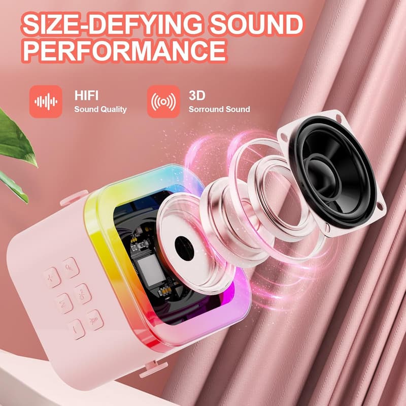 Portable Karaoke Machine with Voice Changing - Kids Birthday Gift