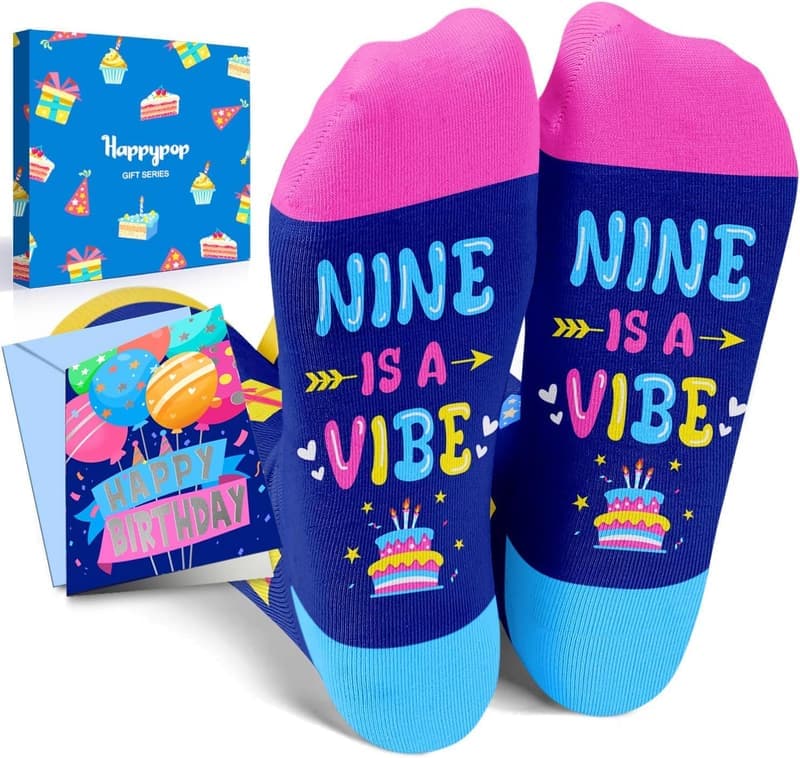 Kids' Birthday Gift Socks with Greeting Card, Ages 5-10