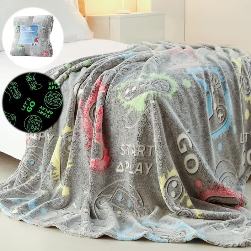 Glow in the Dark Blanket for Boys Age 3-12, 50