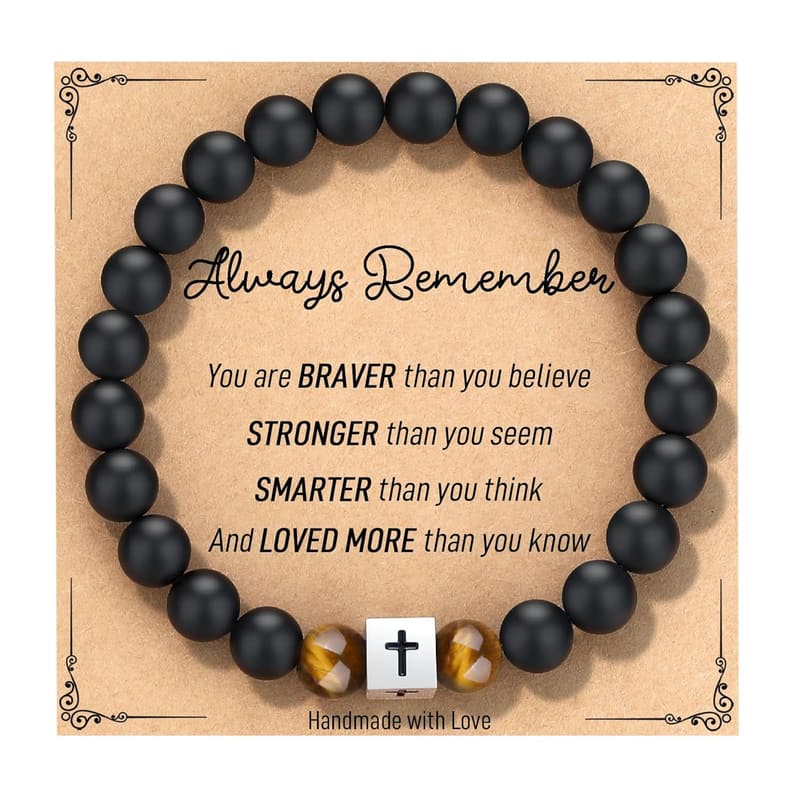 First Communion Cross Bracelet for Boys Ages 6-10