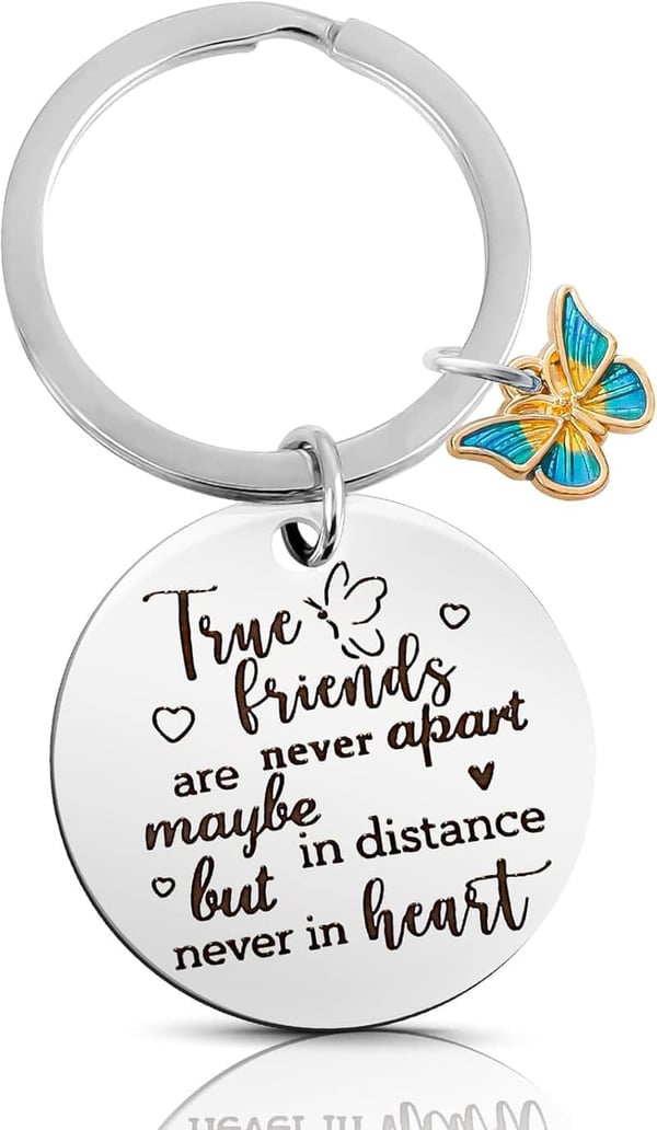 Best Friend Keychain - Friendship Gift for Women