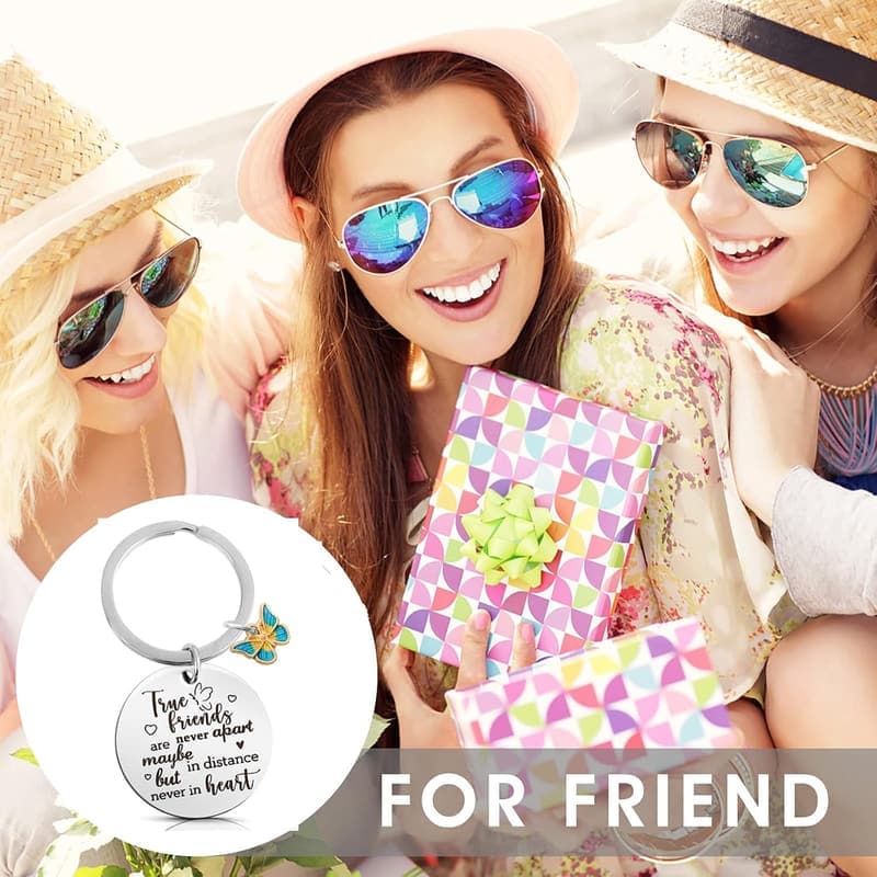 Best Friend Keychain - Friendship Gift for Women