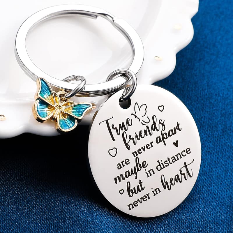 Best Friend Keychain - Friendship Gift for Women