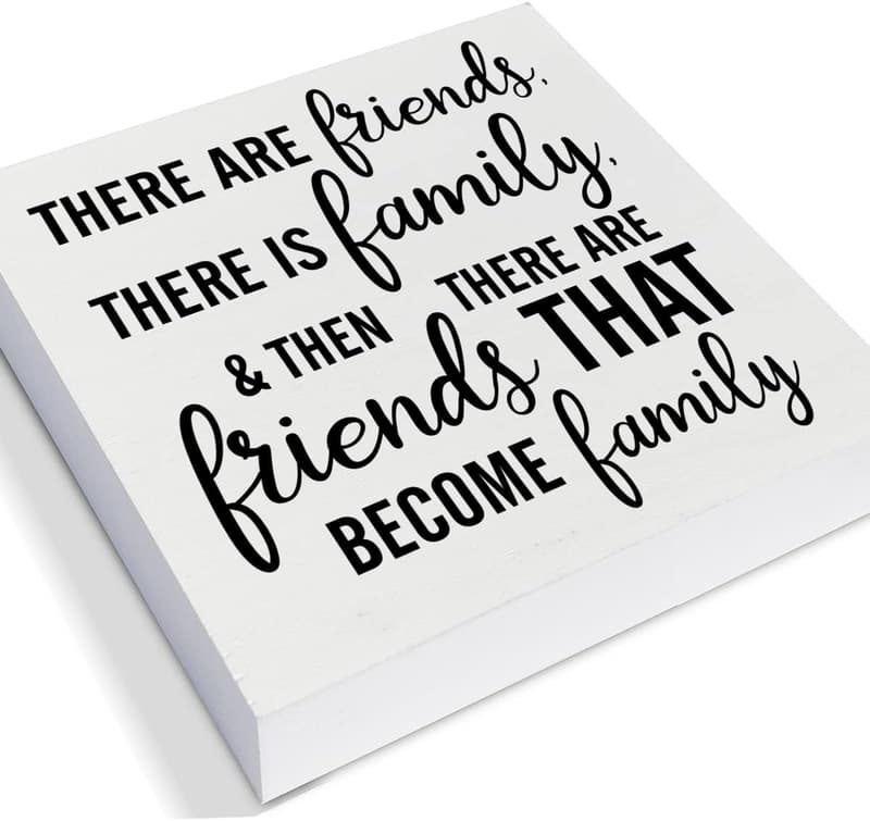 Friendship Gift: Rustic Wooden Box Sign for Home Decor