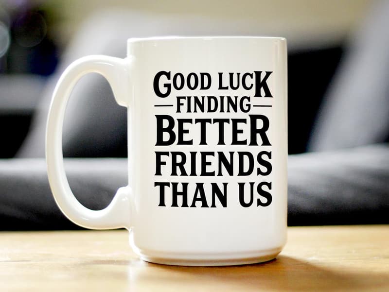 Funny Coffee Mug for Friends - Good Luck Moving Away Gift, 15oz