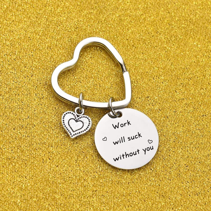 Coworker Farewell Keychain - Moving Away Gift for Friends