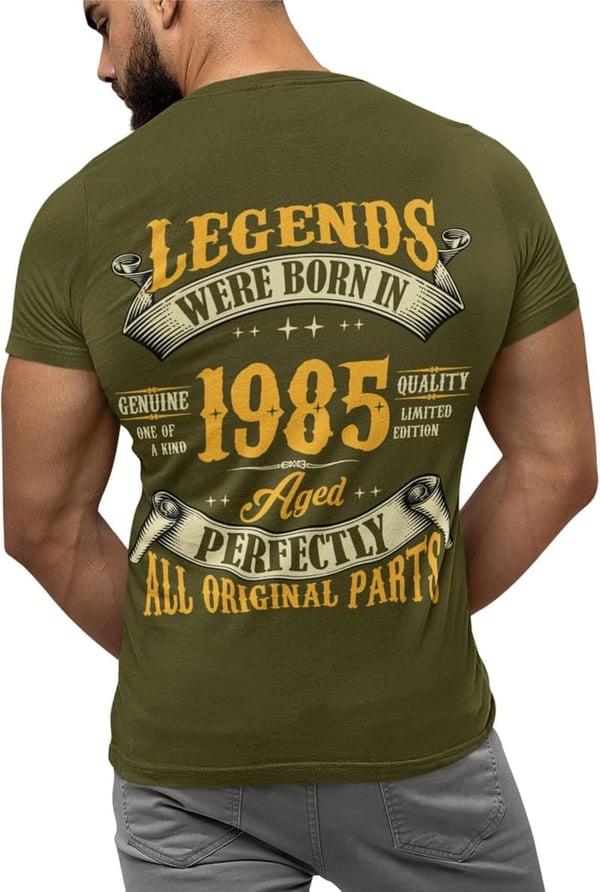 40th Birthday Vintage Tee for Men - Born in 1985