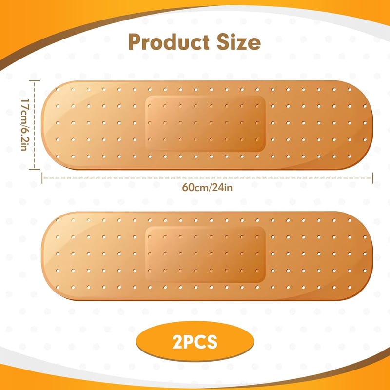 Giant 24-inch Beige Bandage Car Sticker - Waterproof PVC Decal