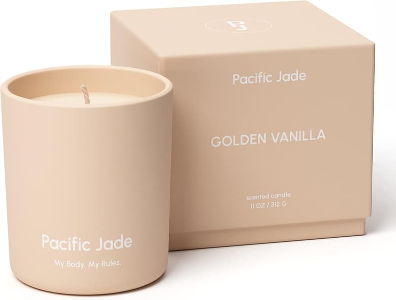 Luxury 11oz Soy Candle in Matte Glass - Golden Vanilla