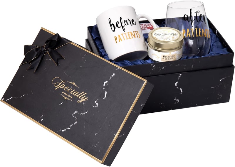 Nurse & Doctor Gift Set: 11 oz Mug & 18 oz Wine Glass