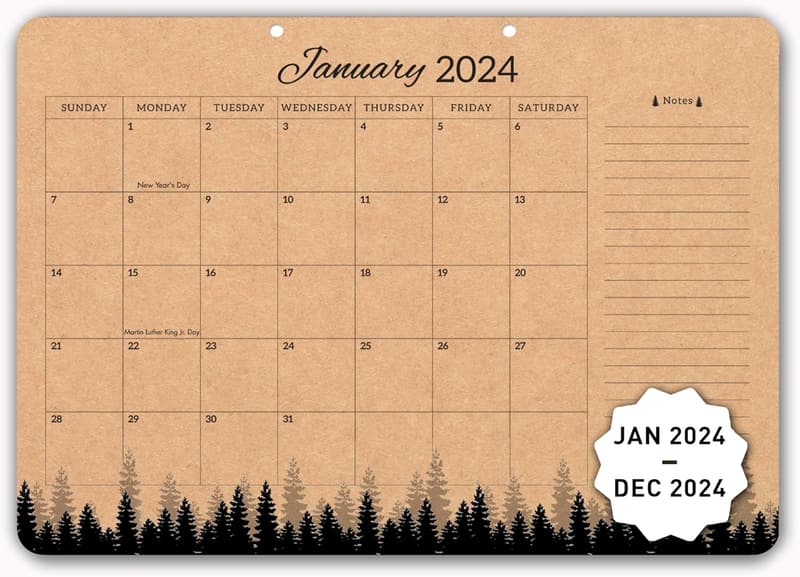 2024 Monthly Desk Calendar | Large 12