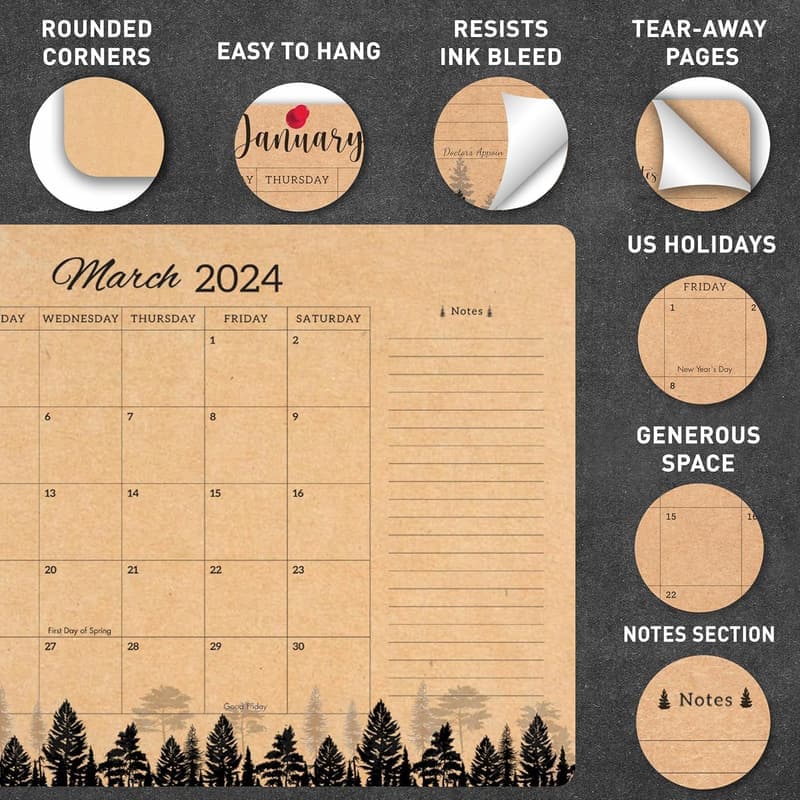 2024 Monthly Desk Calendar | Large 12
