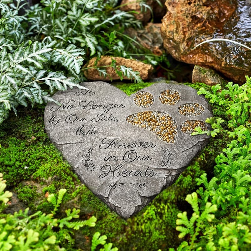 Rainbow Bridge Dog Memorial Stone - Sympathy Gift for Pet Loss