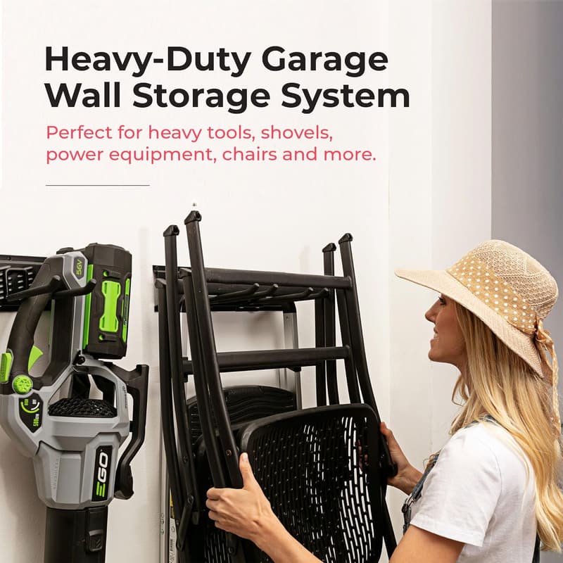 Heavy-Duty Wall-Mounted Tool Organizer with 9-Piece Kit