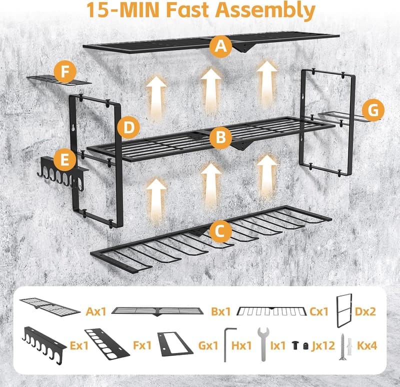 Heavy-Duty Wall-Mount Organizer for Power Tools